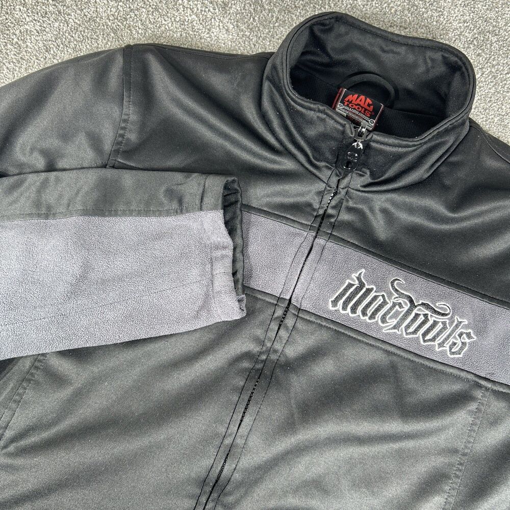 Mac Tools Men’s Full Zip Track Jacket Mechanics Garage Shop Size XL Embroidered